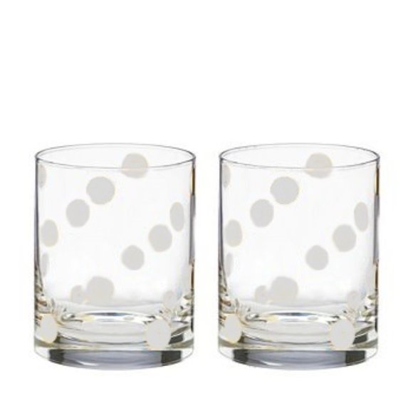 kate spade Other - ✨2x HP✨Kate Spade Pearl Place Etched Double Old Fashioned Glasses NIB